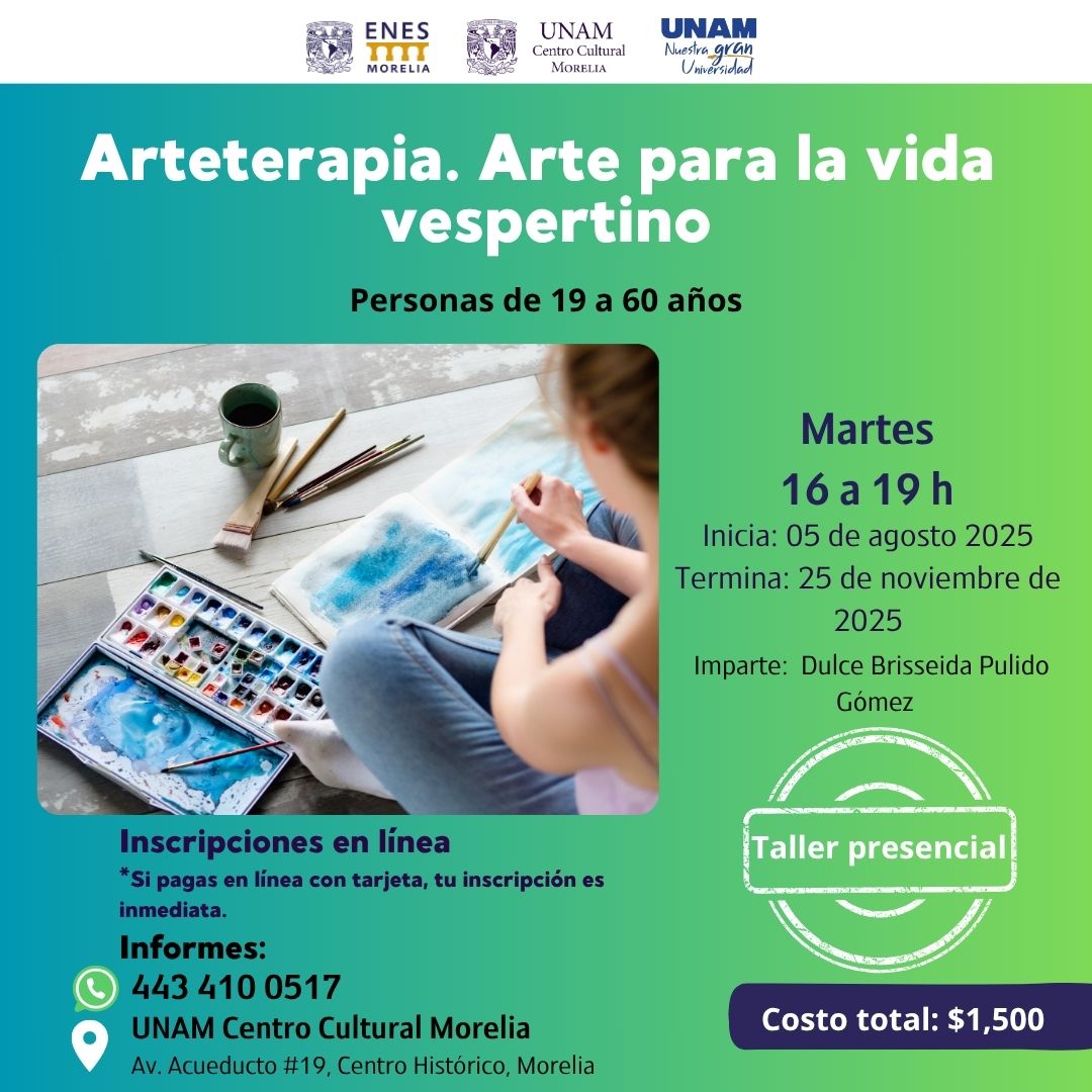 ARTETERAPIA: ARTE PARA LA VIDA, VESPERTINO