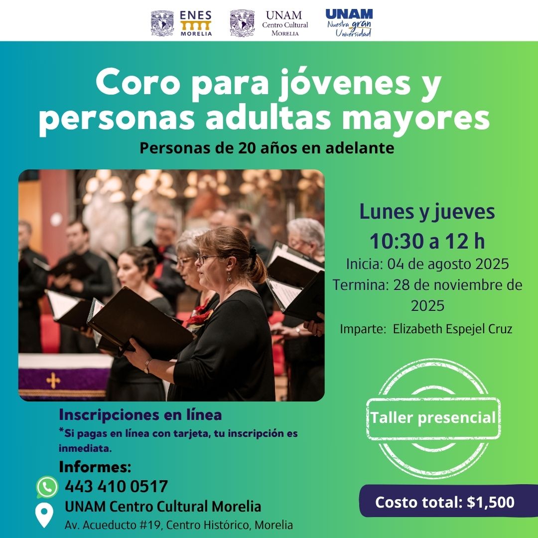 CORO PARA JÓVENES Y PERSONAS ADULTAS MAYORES