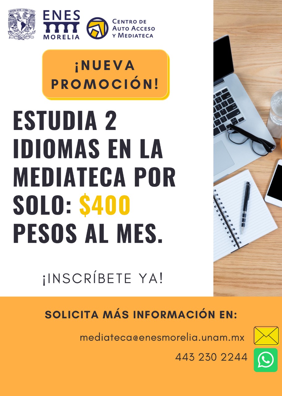 PRECIO PROMOCIÓN MEDIATECA POR DOS IDIOMAS