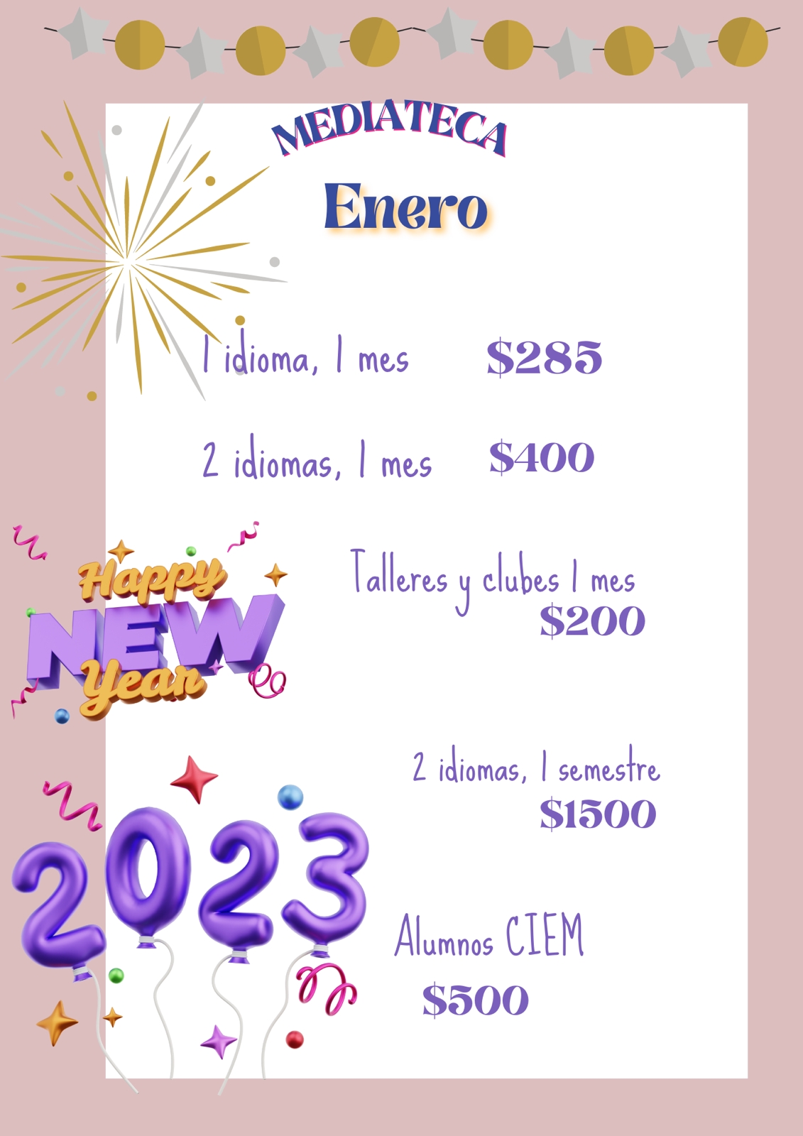 TALLERES Y CLUBES DE CONVERSACIÓN INGLÉS Y FRANCÉS