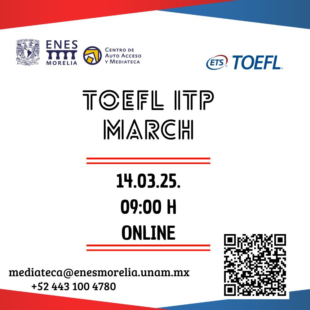 TOEFL ITP ONLINE - 14 DE MARZO